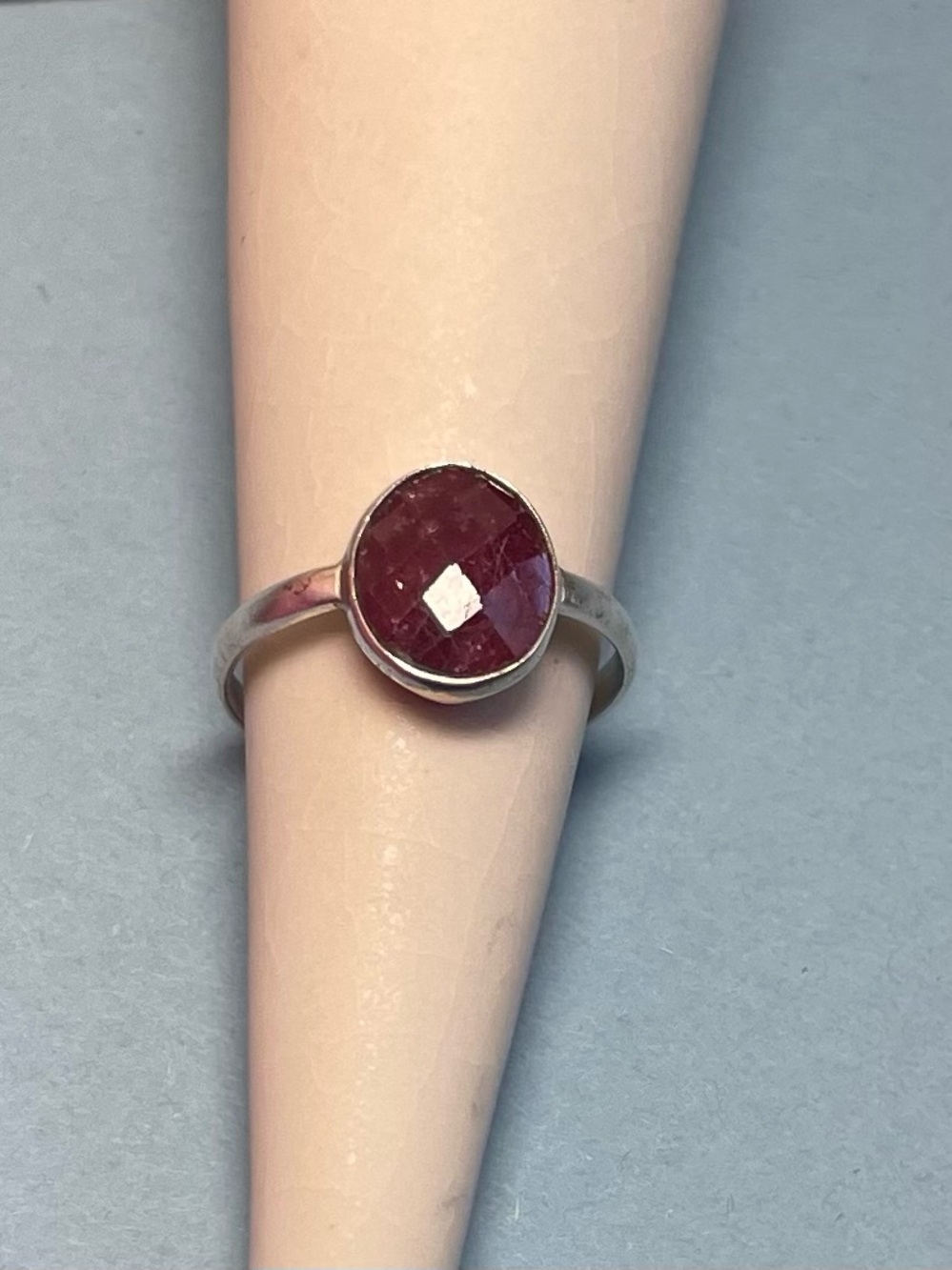 New! Harlequin Ruby Ring